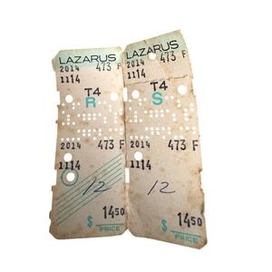 Vintage Lazarus Sales Tag‎ Paper Ephemera Ohio Department Store Collectible